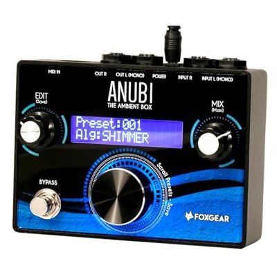 Foxgear ANUBI AMBIENT BOX Pedale de delay/reverbération numérique Foxgear ANUBI AMBIENT BOX Pedale de delay/reverbération numérique