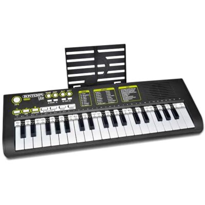Bontempi KeyRhythm Clavier Piano Numérique 37 Touches, 54.4x18.4x5.4 cm Hauteur 2 cm Avec Prise Casque, Bande Pentagrammée, Métronome et Transpositeur Bontempi KeyRhythm Clavier Piano Numérique 37 Touches, 54.4x18.4x5.4 cm Hauteur 2 cm Avec Prise Casque, Bande Pentagrammée, Métronome et Transpositeur
