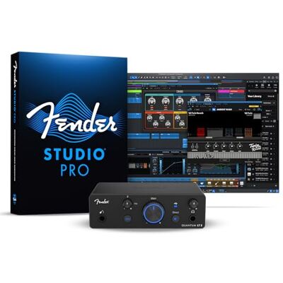Fender Quantum LT 2 Interface audio USB-C pour la production musicale, préampli micro MAX-HD, entrée instrument, pilotes à faible latence, boucle, sorties équilibrées, ampli casque, Mac & PC Fender Quantum LT 2 Interface audio USB-C pour la production musicale, préampli micro MAX-HD, entrée instrument, pilotes à faible latence, boucle, sorties équilibrées, ampli casque, Mac & PC