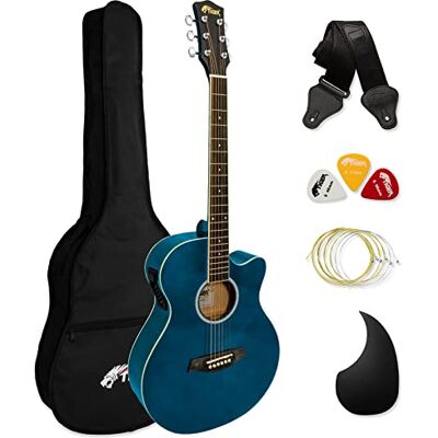 Tiger ACG4-BL Guitare électro-acoustique débutant bleue Tiger ACG4-BL Guitare électro-acoustique débutant bleue