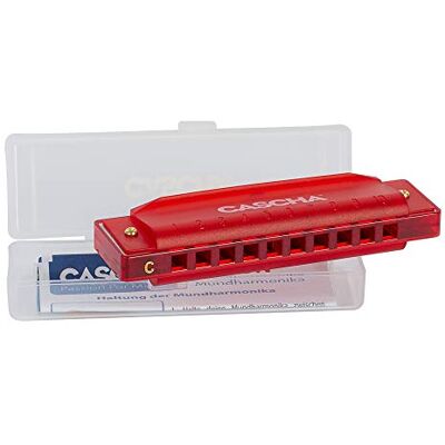 CASCHA HH 2273 Harmonica Fun Blues en Do – Harmonica diatonique à 10 trous pour enfants et adultes – Design moderne semi-transparent – Haute qualité et longue durée de vie – Rouge blues Harp CASCHA HH 2273 Harmonica Fun Blues en Do – Harmonica diatonique à 10 trous pour enfants et adultes – Design moderne semi-transparent – Haute qualité et longue durée de vie – Rouge blues Harp
