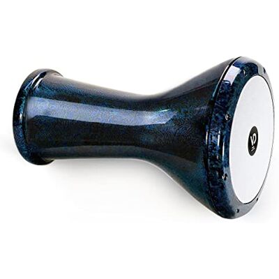 VD Vatan Tambour à main professionnel oriental solo Darbouka en fonte d'aluminium effet nacré Bleu avec accessoires VD Vatan Tambour à main professionnel oriental solo Darbouka en fonte d'aluminium effet nacré Bleu avec accessoires