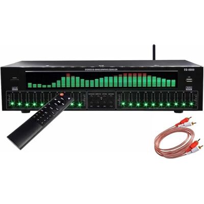 JJENXYYDS EQ8000 graphique stéréo, égaliseur graphique 31 bandes, décodage audio numérique coaxial optique Bluetooth 5.4, réduction du bruit, pour scènes, concerts, studios d'enregistrement JJENXYYDS EQ8000 graphique stéréo, égaliseur graphique 31 bandes, décodage audio numérique coaxial optique Bluetooth 5.4, réduction du bruit, pour scènes, concerts, studios d'enregistrement