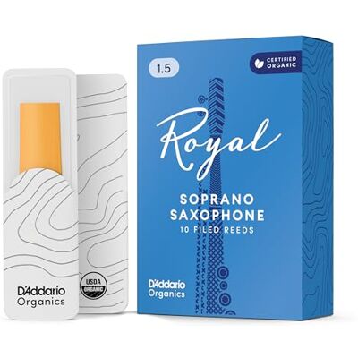 D'Addario Rico Anches Rico Royal pour saxophone soprano, force 1.5, pack de 10 D'Addario Rico Anches Rico Royal pour saxophone soprano, force 1.5, pack de 10