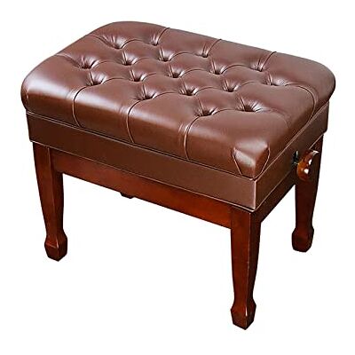 CWCQGH Tabouret de piano moderne en cuir synthétique réglable en hauteur avec levage en métal et pieds en bois massif, 147 x 104 x 133 à 160 cm, marron CWCQGH Tabouret de piano moderne en cuir synthétique réglable en hauteur avec levage en métal et pieds en bois massif, 147 x 104 x 133 à 160 cm, marron