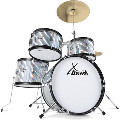 XDrum Session Junior Pro Set de batterie Laser Silver (4-9 ans) XDrum Session Junior Pro Set de batterie Laser Silver (4-9 ans)