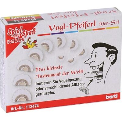 Bartl Vogl-Pfeiferl Sifflet Vogelfpeifen pour siffler comme un rossignol Instrument nostalgique (Lot de 10) Bartl Vogl-Pfeiferl Sifflet Vogelfpeifen pour siffler comme un rossignol Instrument nostalgique (Lot de 10)