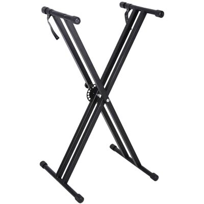 GOTOTOP Support de clavier à double contreventement avec cadre en X, pliable et renforcé, hauteur réglable pour claviers électroniques de piano de 61 à 88 touches et pianos numériques GOTOTOP Support de clavier à double contreventement avec cadre en X, pliable et renforcé, hauteur réglable pour claviers électroniques de piano de 61 à 88 touches et pianos numériques
