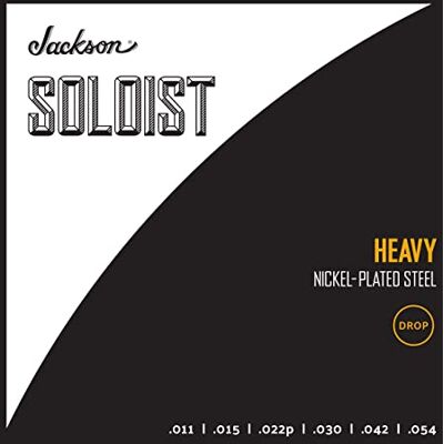Jackson Soloist Drop Heavy Elektrische Gitaarsnaren 11-54 Dikke snaar 11-54, geoptimaliseerd voor drop & down stemming, 6-snarige elektrische gitaar, metal & hardrock Jackson Soloist Drop Heavy Elektrische Gitaarsnaren 11-54 Dikke snaar 11-54, geoptimaliseerd voor drop & down stemming, 6-snarige elektrische gitaar, metal & hardrock