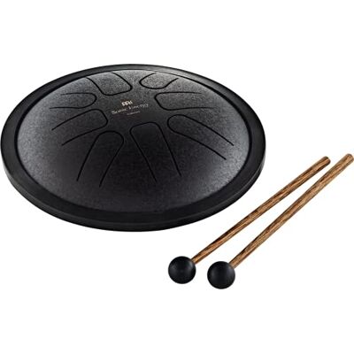 Sonic Energy Steel Tongue Drum – petit tank drum 7 pouces en Fa mineur instrument en acier inoxydable pour la méditation, le yoga, les enfants mailloches et sac inclus (SSTD1BK) Sonic Energy Steel Tongue Drum – petit tank drum 7 pouces en Fa mineur instrument en acier inoxydable pour la méditation, le yoga, les enfants mailloches et sac inclus (SSTD1BK)
