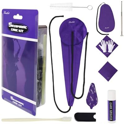 Danchet Kit de nettoyage pour saxophone alto avec huile clé, graisse pour liège, boule de coton, chiffon de nettoyage, repose-pouce, brosse à embout, etc. Danchet Kit de nettoyage pour saxophone alto avec huile clé, graisse pour liège, boule de coton, chiffon de nettoyage, repose-pouce, brosse à embout, etc.