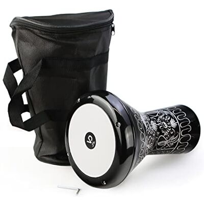 VD Vatan Darbuka Tambour oriental pour enfant en fonte d'aluminium gravé à la main 2029-S Noir VD Vatan Darbuka Tambour oriental pour enfant en fonte d'aluminium gravé à la main 2029-S Noir