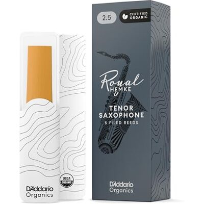 D'Addario Rico Anches Hemke pour saxophone ténor, force 2.5, pack de 5 D'Addario Rico Anches Hemke pour saxophone ténor, force 2.5, pack de 5