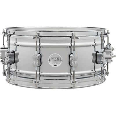 Pacific Drums Concept Series Caisse claire en métal, 14" x 6.5", acier chromé de 1 mm d'épaisseur, accastillage chromé satiné Pacific Drums Concept Series Caisse claire en métal, 14" x 6.5", acier chromé de 1 mm d'épaisseur, accastillage chromé satiné