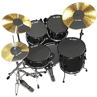 Vic Firth LA Rock Jeu de Pads Silencieux pour Tambours et Cymbales, 25,4 cm (10"), 30,5 cm (12"), 35,6 cm (14"), 40,6 cm (16") et 55,9 cm (22") avec hi-hat et 2 pads pour cymbale Vic Firth LA Rock Jeu de Pads Silencieux pour Tambours et Cymbales, 25,4 cm (10"), 30,5 cm (12"), 35,6 cm (14"), 40,6 cm (16") et 55,9 cm (22") avec hi-hat et 2 pads pour cymbale
