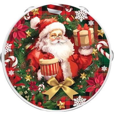 GUIRMA Tambourin Père Noël PVC (13 cm) Instrument de musique pour fêtes de Noël et du Nouvel An Accessoire idéal pour célébrations et événements festifs Multicolore GUIRMA Tambourin Père Noël PVC (13 cm) Instrument de musique pour fêtes de Noël et du Nouvel An Accessoire idéal pour célébrations et événements festifs Multicolore