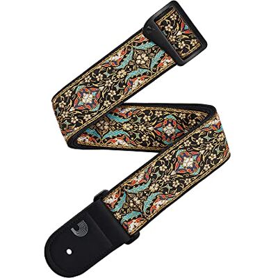 Waves D'Addario Accessories Sangle de guitare – Eco-Comfort Sangle tissée de style persan en matériaux recyclés – Noir Waves D'Addario Accessories Sangle de guitare – Eco-Comfort Sangle tissée de style persan en matériaux recyclés – Noir