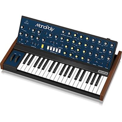 Behringer MONOPOLY Synthétiseur polyphonique analogique 4 voix avec 37 touches pleine taille, 4 VCO, VCF, 2 LFO, 2 enveloppes, synchronisation et modulation croisée et arpégiateur Behringer MONOPOLY Synthétiseur polyphonique analogique 4 voix avec 37 touches pleine taille, 4 VCO, VCF, 2 LFO, 2 enveloppes, synchronisation et modulation croisée et arpégiateur