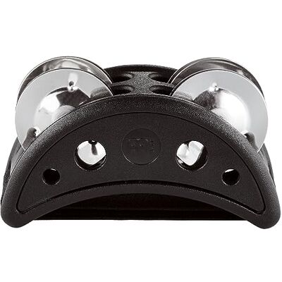 Meinl Percussion CFJS2S-BK Tambourin pour pied avec cymbalettes en acier inoxydable et support en MDF Noir Meinl Percussion CFJS2S-BK Tambourin pour pied avec cymbalettes en acier inoxydable et support en MDF Noir