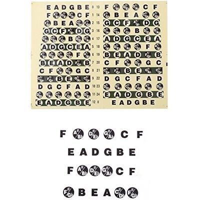 Walfront Autocollant pour touche de guitare, échelle de son, autocollant d'orientation pour débutant, guitare éducative, édition classique 12 × 9,5 cm Walfront Autocollant pour touche de guitare, échelle de son, autocollant d'orientation pour débutant, guitare éducative, édition classique 12 × 9,5 cm