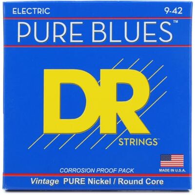 DR Strings DR String PHR-9 Pure Blues Jeu de cordes pour guitare electrique DR Strings DR String PHR-9 Pure Blues Jeu de cordes pour guitare electrique