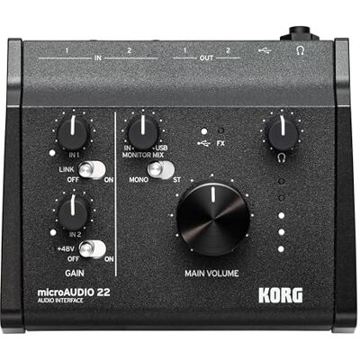 Korg Interface audio microAUDIO 22 USB-C avec préamplis Studio Korg Interface audio microAUDIO 22 USB-C avec préamplis Studio