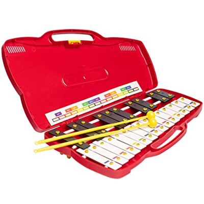 FUZEAU 9878 Carillon Pianot' 25 Lames en Métal Blanches et Noires + 2 Mailloches Mallette Plastique Dès 3 ans Idéal Première Approche Musicale Dès 3 ans FUZEAU 9878 Carillon Pianot' 25 Lames en Métal Blanches et Noires + 2 Mailloches Mallette Plastique Dès 3 ans Idéal Première Approche Musicale Dès 3 ans