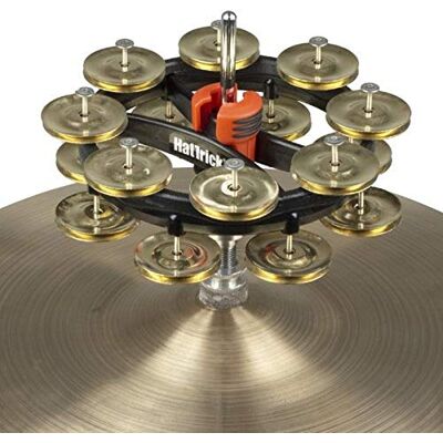 Rhythm Tech RT7423 Hat Trick G2 Cymbalettes en laiton à rangée double Argenté Rhythm Tech RT7423 Hat Trick G2 Cymbalettes en laiton à rangée double Argenté