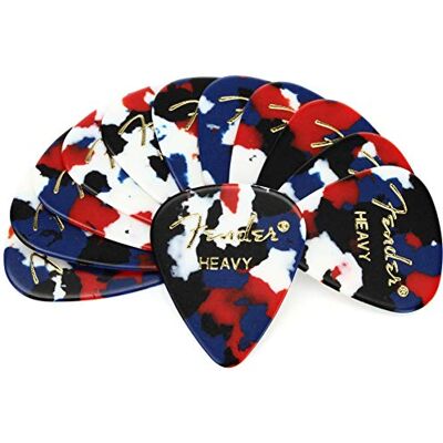 Fender Classic Celluloid Gitaar Plectrums 351 Confetti Heavy 12x 12x zware celluloid plectrums, 351-vorm, voordeelverpakking, gitaaraccessoires, leuk als cadeautje voor gitaristen Fender Classic Celluloid Gitaar Plectrums 351 Confetti Heavy 12x 12x zware celluloid plectrums, 351-vorm, voordeelverpakking, gitaaraccessoires, leuk als cadeautje voor gitaristen