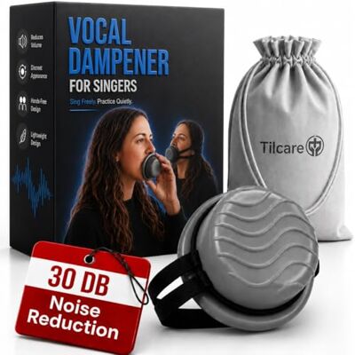 Tilcare Amortisseur pour chanteurs Réduit le bruit de 30 dB Mains libres et respirant Avec sangles réglables et couverture sans nez Léger Convient également comme amortisseur de toux Tilcare Amortisseur pour chanteurs Réduit le bruit de 30 dB Mains libres et respirant Avec sangles réglables et couverture sans nez Léger Convient également comme amortisseur de toux