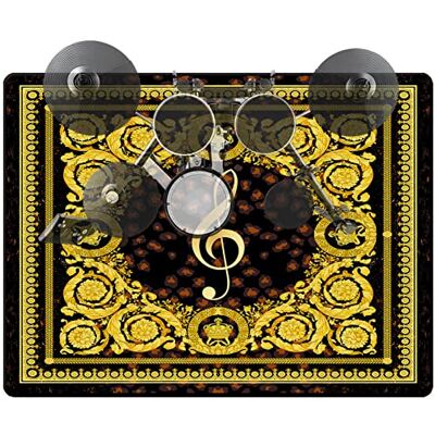 PRIHALF Tapis de batterie, décoration de chambre à coucher, salon, tapis insonorisant, tapis antidérapant pour batterie, excellent cadeau pour batteurs, 100 % polyester (A, 1,2 x 1,5 m) PRIHALF Tapis de batterie, décoration de chambre à coucher, salon, tapis insonorisant, tapis antidérapant pour batterie, excellent cadeau pour batteurs, 100 % polyester (A, 1,2 x 1,5 m)