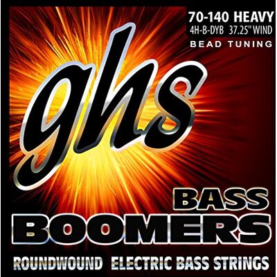 GHS Strings GHS 4HBDYB Jeu de cordes pour guitare basse électrique Plaqué nickel GHS Strings GHS 4HBDYB Jeu de cordes pour guitare basse électrique Plaqué nickel
