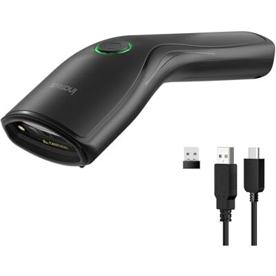 Inateck Scanner de codes-barres léger 2D Bluetooth, avec USB et 2,4 G sans fil Inateck Scanner de codes-barres léger 2D Bluetooth, avec USB et 2,4 G sans fil