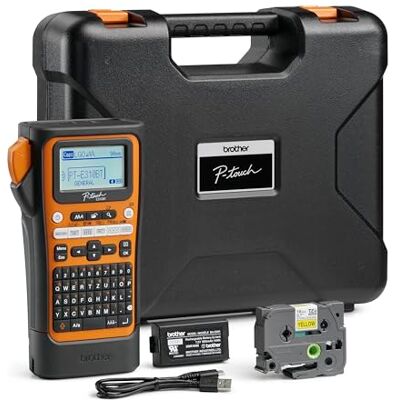 Brother P-Touch E310BTVP Étiqueteuse professionnelle pour rubans TZE de 18 mm de large et gaines thermorétractables HSS de 11,2 mm de large, impression par transfert thermique Brother P-Touch E310BTVP Étiqueteuse professionnelle pour rubans TZE de 18 mm de large et gaines thermorétractables HSS de 11,2 mm de large, impression par transfert thermique