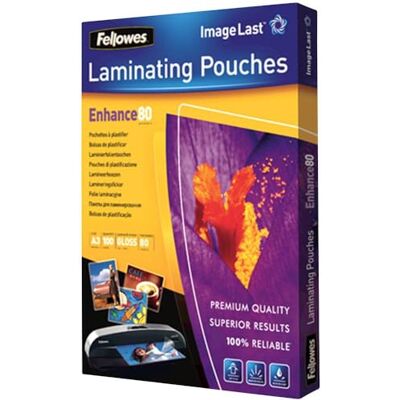 Fellowes Pochette De Plastification 80 Microns Format A3 Pack de 100 Feuilles Plastifieuse A3 Finition Brillante Aspect Haute Qualité Technologie ImageLast Pour Photos Et Notices Enhance 80 Fellowes Pochette De Plastification 80 Microns Format A3 Pack de 100 Feuilles Plastifieuse A3 Finition Brillante Aspect Haute Qualité Technologie ImageLast Pour Photos Et Notices Enhance 80