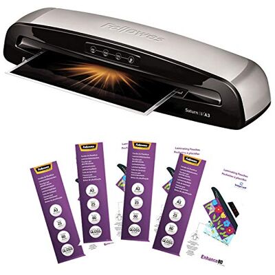 Fellowes 5736003 Saturn 3i Plastifieuse A3 100 pochettes 80 microns Fellowes 5736003 Saturn 3i Plastifieuse A3 100 pochettes 80 microns