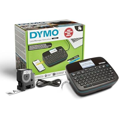Dymo LabelManager Executive 640 CB Imprimante d'étiquettes portable Machine d'étiquetage compacte avec clavier QWERTY Connectivité Bluetooth et USB Compatible avec les étiquettes standard Dymo LabelManager Executive 640 CB Imprimante d'étiquettes portable Machine d'étiquetage compacte avec clavier QWERTY Connectivité Bluetooth et USB Compatible avec les étiquettes standard