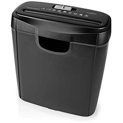 NEDIS Destructeur de documents 6 x pages A4-10 l Norme de sécurité : DIN 2-190 W Noir NEDIS Destructeur de documents 6 x pages A4-10 l Norme de sécurité : DIN 2-190 W Noir