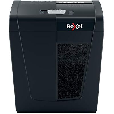 Rexel 2020124 Secure X10 Destructeur de Documents Coupe Croisée Sécurité P4, Capacité 11-10 Feuilles (70-80 g/m²), Corbeille 18 litres Amovible Rexel 2020124 Secure X10 Destructeur de Documents Coupe Croisée Sécurité P4, Capacité 11-10 Feuilles (70-80 g/m²), Corbeille 18 litres Amovible