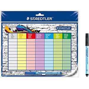Staedtler Calendrier Lumocolor, auto-adhésif et réutilisable, effaçable à sec, inclus Lumocolor correctable bleu et noir, pince à broches, 641 SP2X Staedtler Calendrier Lumocolor, auto-adhésif et réutilisable, effaçable à sec, inclus Lumocolor correctable bleu et noir, pince à broches, 641 SP2X