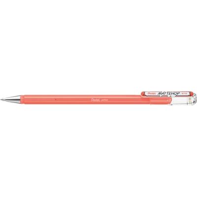 Pentel K110-VP2X Mattehop Stylo roller à encre gel avec encre à fort pouvoir couvrant, finition mate, modèle avec capuchon, 1 pièce, corail Pentel K110-VP2X Mattehop Stylo roller à encre gel avec encre à fort pouvoir couvrant, finition mate, modèle avec capuchon, 1 pièce, corail