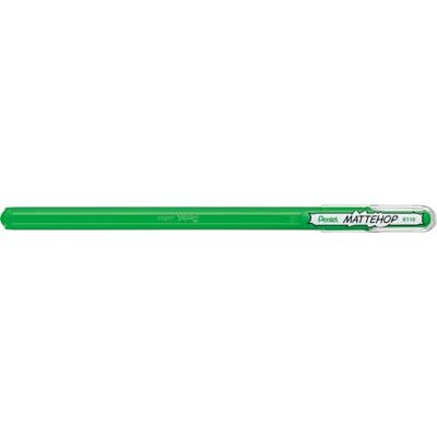 Pentel K110-VDX Mattehop Stylo à encre gel avec encre à fort pouvoir couvrant, finition mate, modèle avec capuchon, 1 pièce, vert Pentel K110-VDX Mattehop Stylo à encre gel avec encre à fort pouvoir couvrant, finition mate, modèle avec capuchon, 1 pièce, vert