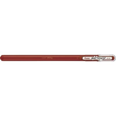 Pentel K110-VEX Mattehop Stylo à encre gel avec encre à fort pouvoir couvrant, finition mate, modèle avec capuchon, 1 pièce, marron Pentel K110-VEX Mattehop Stylo à encre gel avec encre à fort pouvoir couvrant, finition mate, modèle avec capuchon, 1 pièce, marron