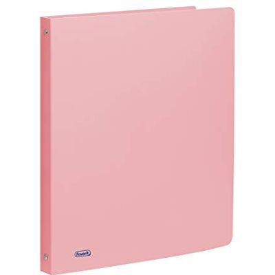 Favorit Classeur en polypropylène pastel, 22 x 30 cm, 4 anneaux ronds de 15 mm, rose pastel Favorit Classeur en polypropylène pastel, 22 x 30 cm, 4 anneaux ronds de 15 mm, rose pastel