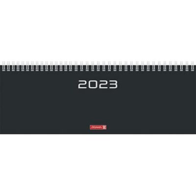 BRUNNEN Agenda semainier modèle 772 2023, format de la feuille, 29,7 x 10,5 cm, noir BRUNNEN Agenda semainier modèle 772 2023, format de la feuille, 29,7 x 10,5 cm, noir