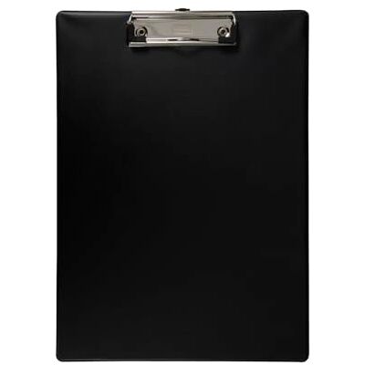 Idena 11373 – Porte-bloc pour format A4, portrait, clip avec revêtement en PVC noir, certifié FSC Rec Idena 11373 – Porte-bloc pour format A4, portrait, clip avec revêtement en PVC noir, certifié FSC Rec