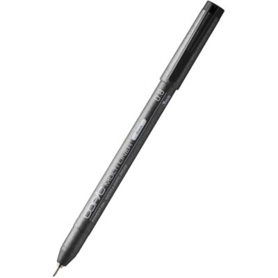 Copic Feutre à pointe fine de 0,8 mm Noir Pointe fine et encre pigmentée résistante à l'eau Copic Feutre à pointe fine de 0,8 mm Noir Pointe fine et encre pigmentée résistante à l'eau