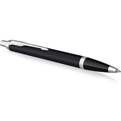 Parker IM stylo bille noir mat avec finitions chrome pointe moyenne avec encre bleue coffret cadeau Parker IM stylo bille noir mat avec finitions chrome pointe moyenne avec encre bleue coffret cadeau