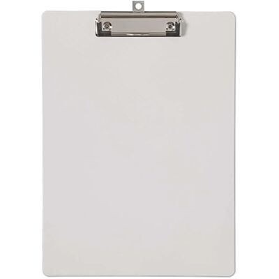 MAUL Porte-bloc A4 blanc flexx serrage métal fiable format vertical jusqu’à 80 feuilles, PP souple, œillet de suspension, surface insensible à l’eau, prise en main légère MAUL Porte-bloc A4 blanc flexx serrage métal fiable format vertical jusqu’à 80 feuilles, PP souple, œillet de suspension, surface insensible à l’eau, prise en main légère