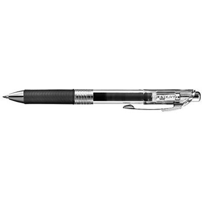 Pentel Energel Pure, Roller gel rétractable BL77TLE, Pointe moyenne 0,7 mm, Noir, Lot de 12 Pentel Energel Pure, Roller gel rétractable BL77TLE, Pointe moyenne 0,7 mm, Noir, Lot de 12